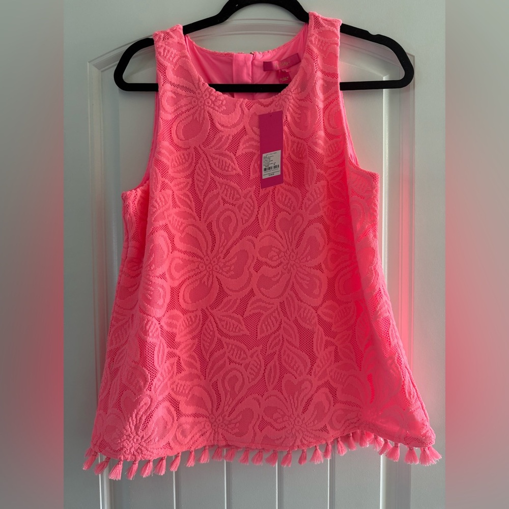 Lilly Pulitzer Pink Embellished Sleeveless Tank Top